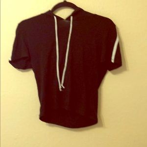 A t-shirt with a hood